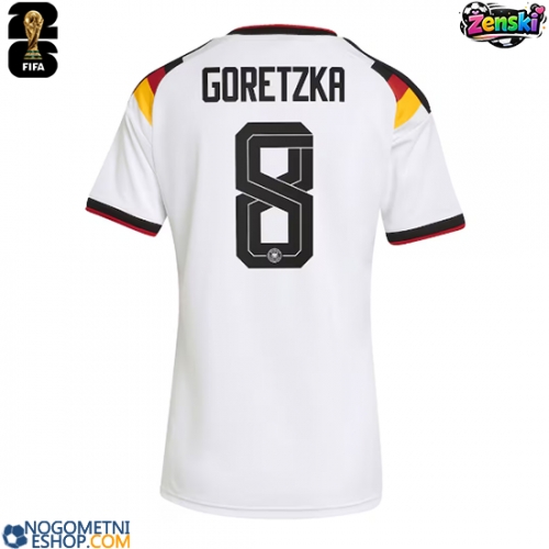 Ženski Nogometni dresi Nemčija Leon Goretzka #8 Domači SP 2026 Kratek Rokav
